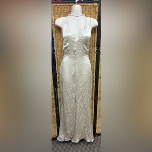 Fame & Partners Champagne Satin Slip Dress NWT Size 0